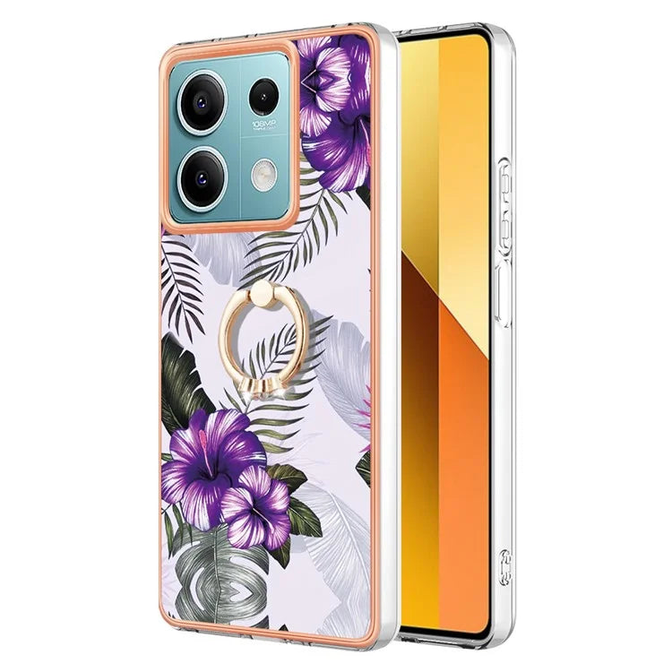 YB IMD Series-6 For Xiaomi Redmi Note 13 5G Rotary Kickstand Case TPU Cell Phone Electroplating Cover