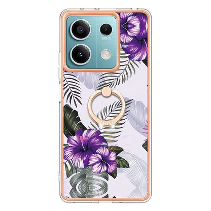 YB IMD Series-6 For Xiaomi Redmi Note 13 5G Rotary Kickstand Case TPU Cell Phone Electroplating Cover