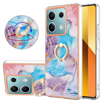 YB IMD Series-6 For Xiaomi Redmi Note 13 5G Rotary Kickstand Case TPU Cell Phone Electroplating Cover