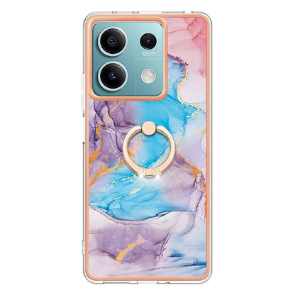YB IMD Series-6 For Xiaomi Redmi Note 13 5G Rotary Kickstand Case TPU Cell Phone Electroplating Cover
