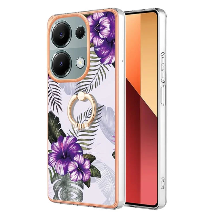YB IMD Series-6 For Xiaomi Redmi Note 13 Pro 4G / Poco M6 Pro 4G Case Electroplating Edge TPU Phone Kickstand Cover