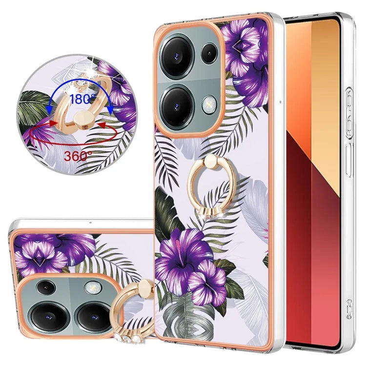 YB IMD Series-6 For Xiaomi Redmi Note 13 Pro 4G / Poco M6 Pro 4G Case Electroplating Edge TPU Phone Kickstand Cover