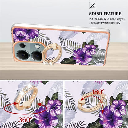 YB IMD Series-6 For Xiaomi Redmi Note 13 Pro 4G / Poco M6 Pro 4G Case Electroplating Edge TPU Phone Kickstand Cover