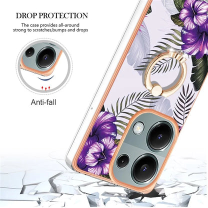 YB IMD Series-6 For Xiaomi Redmi Note 13 Pro 4G / Poco M6 Pro 4G Case Electroplating Edge TPU Phone Kickstand Cover