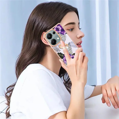 YB IMD Series-6 For Xiaomi Redmi Note 13 Pro 4G / Poco M6 Pro 4G Case Electroplating Edge TPU Phone Kickstand Cover