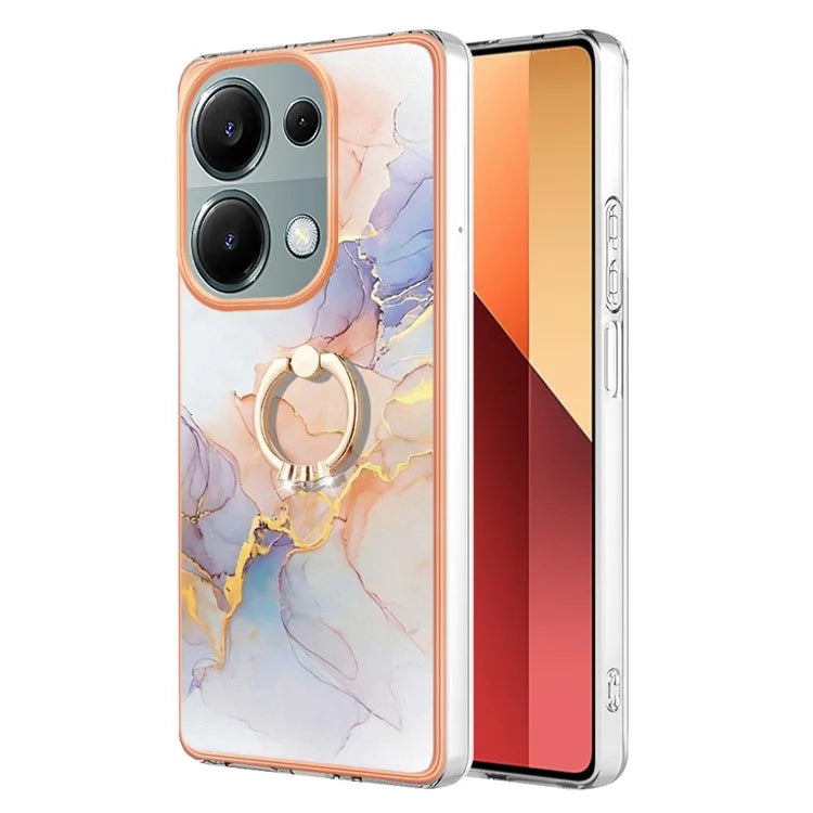 YB IMD Series-6 For Xiaomi Redmi Note 13 Pro 4G / Poco M6 Pro 4G Case Electroplating Edge TPU Phone Kickstand Cover