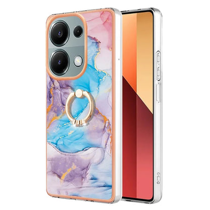YB IMD Series-6 For Xiaomi Redmi Note 13 Pro 4G / Poco M6 Pro 4G Case Electroplating Edge TPU Phone Kickstand Cover