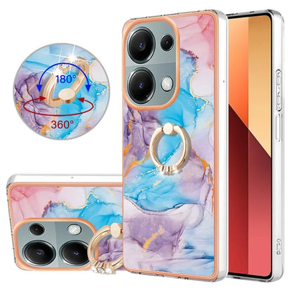 YB IMD Series-6 For Xiaomi Redmi Note 13 Pro 4G / Poco M6 Pro 4G Case Electroplating Edge TPU Phone Kickstand Cover