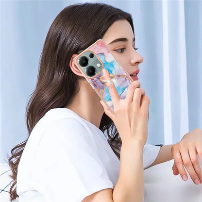 YB IMD Series-6 For Xiaomi Redmi Note 13 Pro 4G / Poco M6 Pro 4G Case Electroplating Edge TPU Phone Kickstand Cover