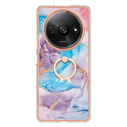 YB IMD Series-6 For Xiaomi Redmi A3 / Poco C61 4G Electroplating Phone Case TPU Ring Kickstand Phone Shell