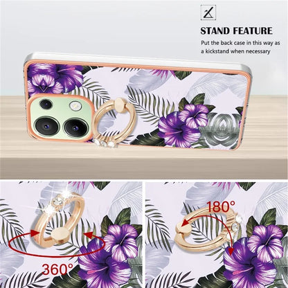 YB IMD Series-6 For Xiaomi Redmi Note 13 4G Anti-fall Phone Cover Ring Kickstand TPU Case