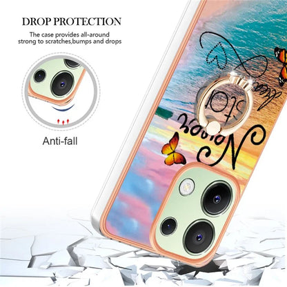 YB IMD Series-6 For Xiaomi Redmi Note 13 4G Anti-fall Phone Cover Ring Kickstand TPU Case