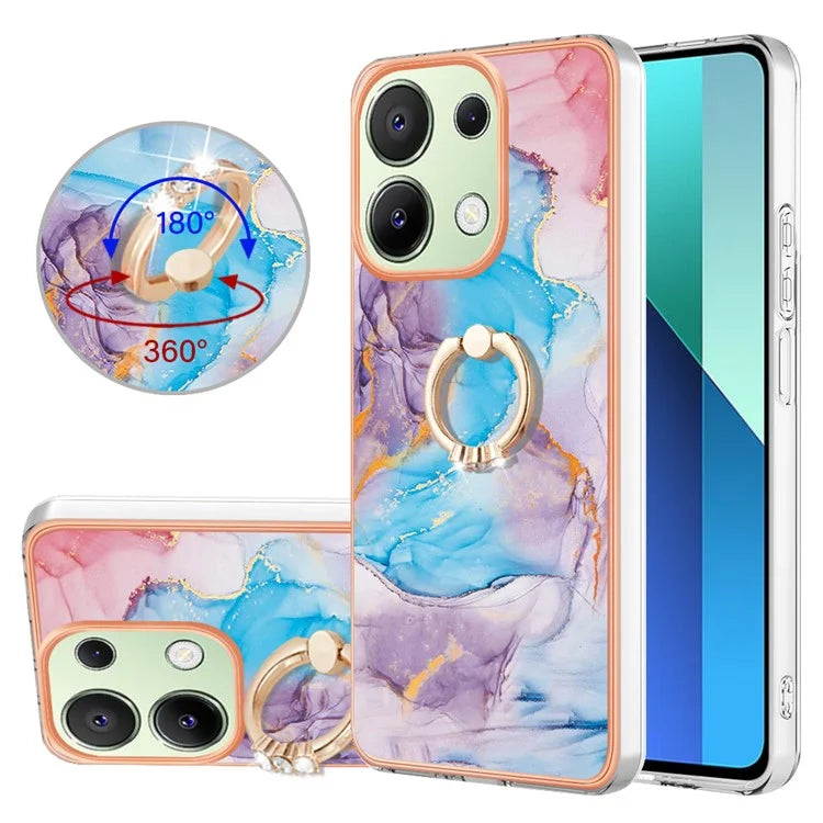 YB IMD Series-6 For Xiaomi Redmi Note 13 4G Anti-fall Phone Cover Ring Kickstand TPU Case