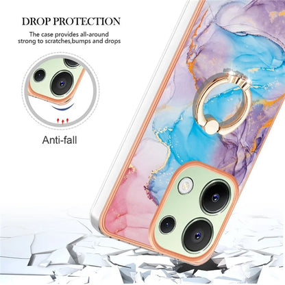 YB IMD Series-6 For Xiaomi Redmi Note 13 4G Anti-fall Phone Cover Ring Kickstand TPU Case