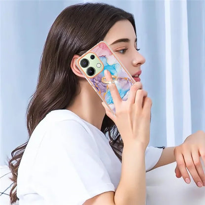 YB IMD Series-6 For Xiaomi Redmi Note 13 4G Anti-fall Phone Cover Ring Kickstand TPU Case