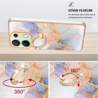 YB IMD Series-6 For Xiaomi Redmi Note 13 4G Anti-fall Phone Cover Ring Kickstand TPU Case