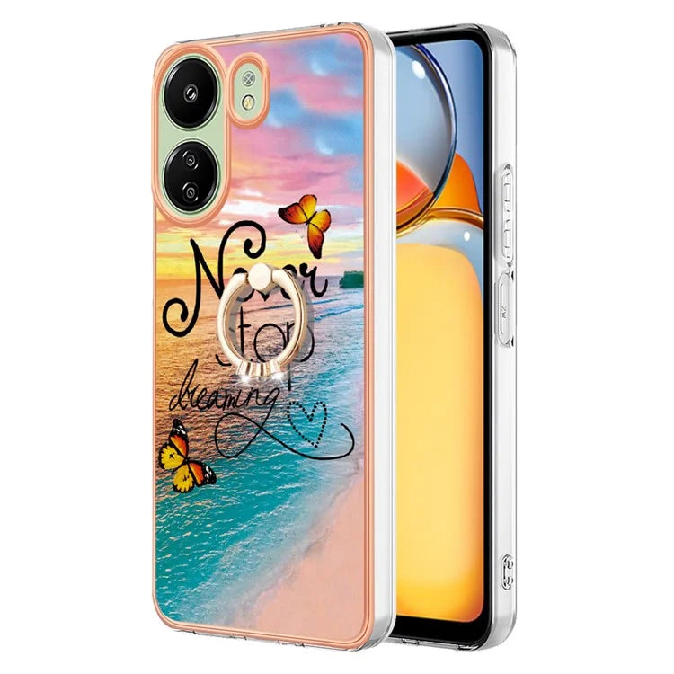 YB IMD Series-6 For Xiaomi Redmi 13C 4G / 13C 5G / 13R 5G / Poco M6 5G / Poco C65 4G Case with Kickstand TPU Phone Cover