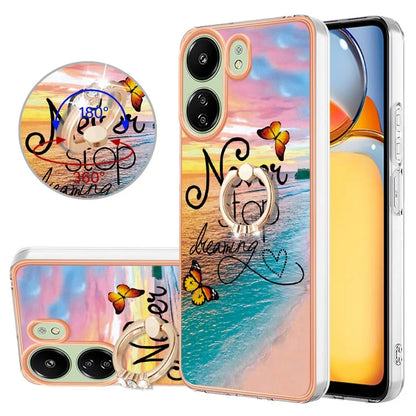 YB IMD Series-6 For Xiaomi Redmi 13C 4G / 13C 5G / 13R 5G / Poco M6 5G / Poco C65 4G Case with Kickstand TPU Phone Cover
