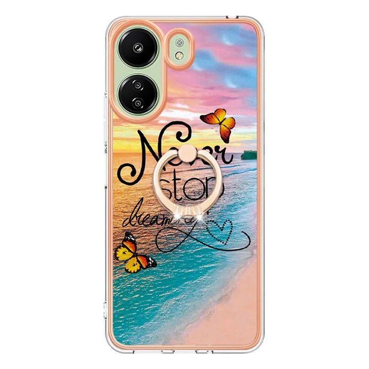 YB IMD Series-6 For Xiaomi Redmi 13C 4G / 13C 5G / 13R 5G / Poco M6 5G / Poco C65 4G Case with Kickstand TPU Phone Cover