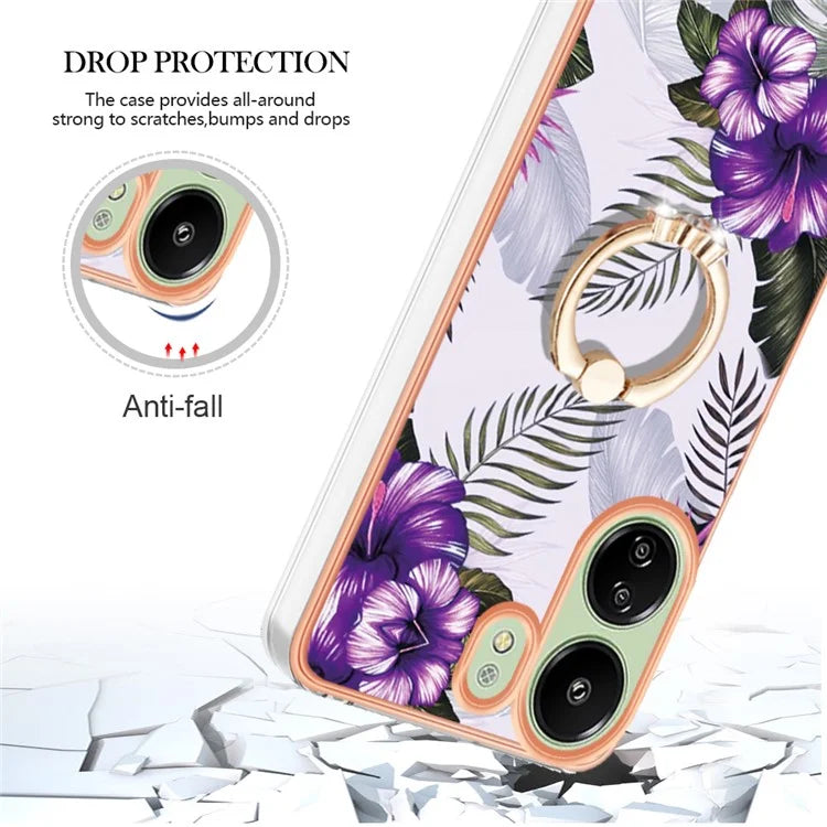 YB IMD Series-6 For Xiaomi Redmi 13C 4G / 13C 5G / 13R 5G / Poco M6 5G / Poco C65 4G Case with Kickstand TPU Phone Cover