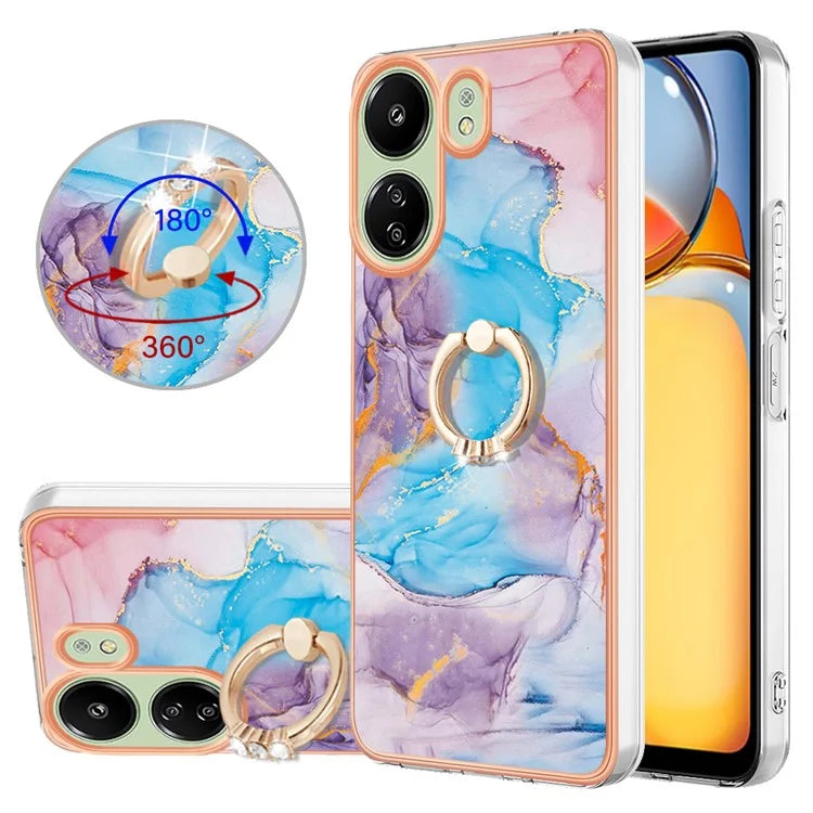 YB IMD Series-6 For Xiaomi Redmi 13C 4G / 13C 5G / 13R 5G / Poco M6 5G / Poco C65 4G Case with Kickstand TPU Phone Cover