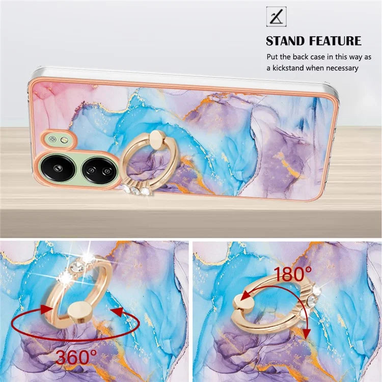 YB IMD Series-6 For Xiaomi Redmi 13C 4G / 13C 5G / 13R 5G / Poco M6 5G / Poco C65 4G Case with Kickstand TPU Phone Cover