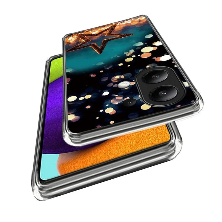 For Xiaomi Redmi Note 13 4G TPU Case Pattern Printing Slim Phone Cover