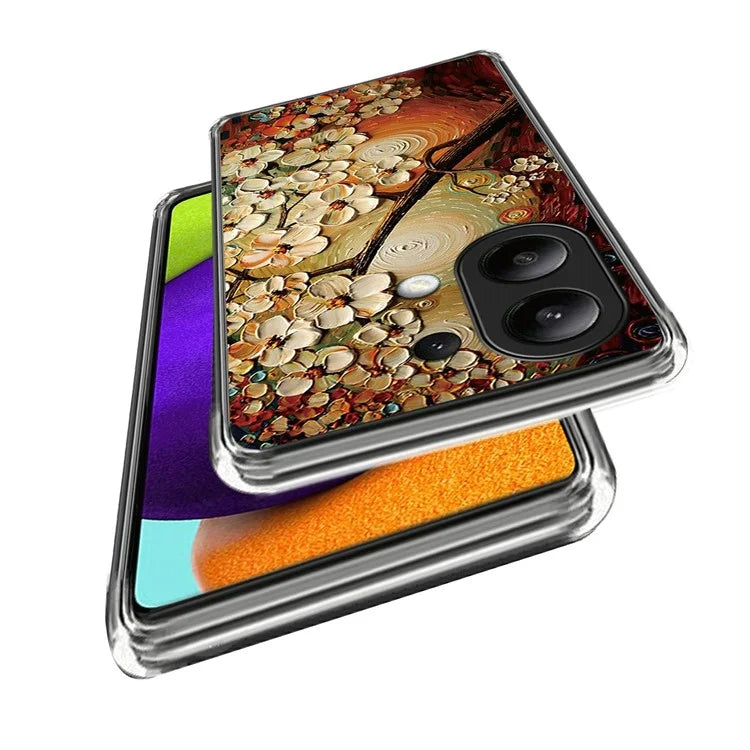 For Xiaomi Redmi Note 13 4G TPU Case Pattern Printing Slim Phone Cover