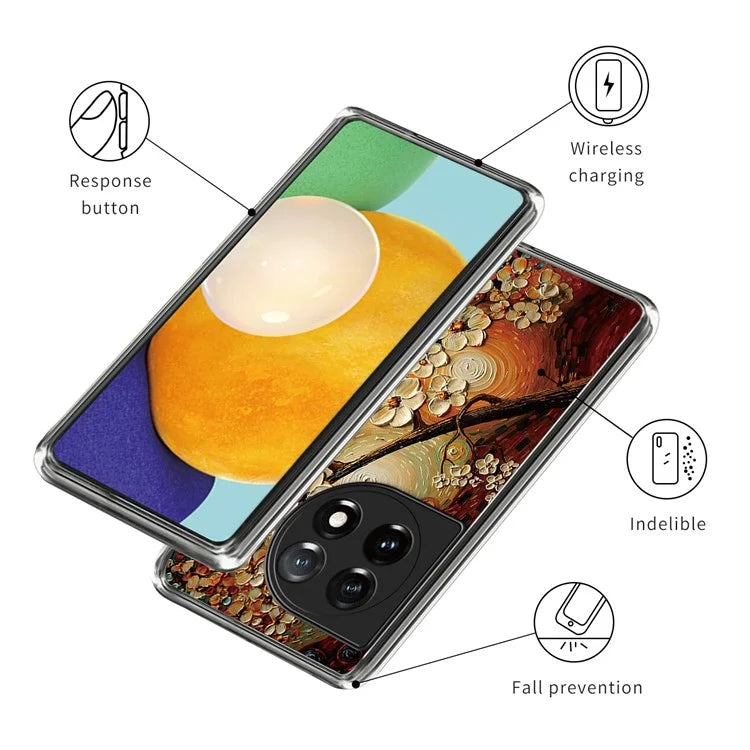 For OnePlus Ace 3 5G / 12R 5G Phone Case Slim Pattern Printed TPU Cover