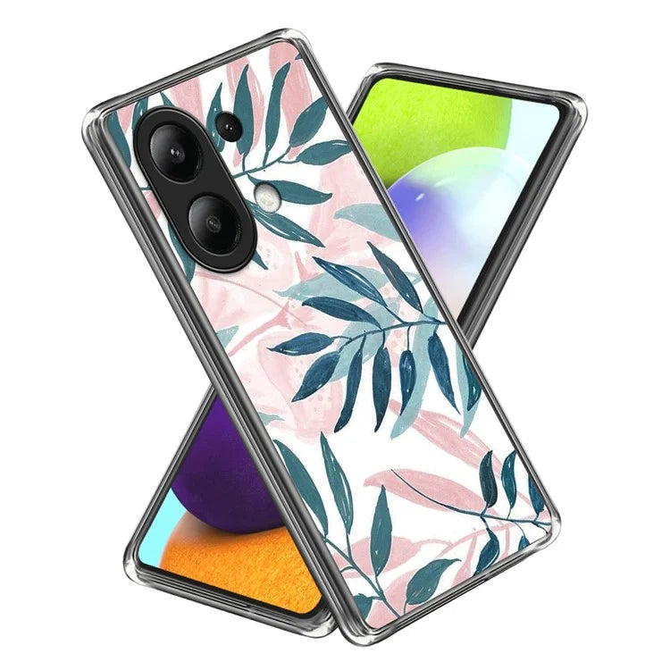 For Xiaomi Redmi Note 13 4G Phone Case Pattern Printed Shock-absorbing TPU Back Cover