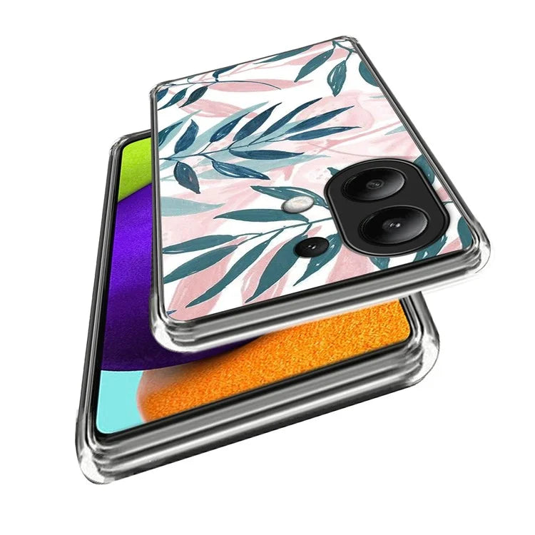 For Xiaomi Redmi Note 13 4G Phone Case Pattern Printed Shock-absorbing TPU Back Cover