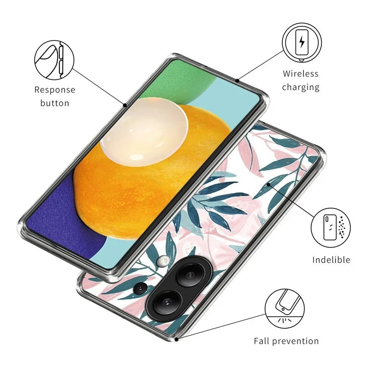 For Xiaomi Redmi Note 13 4G Phone Case Pattern Printed Shock-absorbing TPU Back Cover