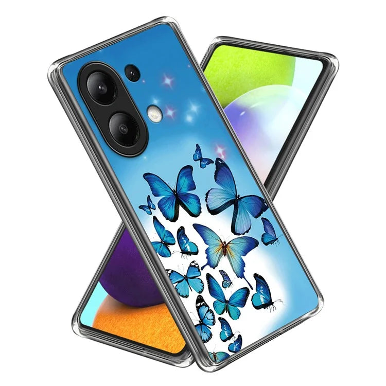 For Xiaomi Redmi Note 13 4G Phone Case Pattern Printed Shock-absorbing TPU Back Cover