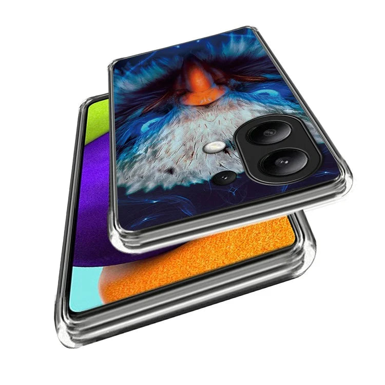 For Xiaomi Redmi Note 13 4G Phone Case Pattern Printed Shock-absorbing TPU Back Cover