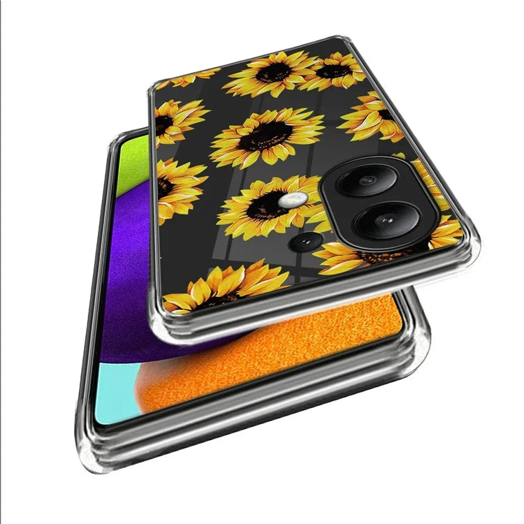 For Xiaomi Redmi Note 13 4G Phone Case Pattern Printed Shock-absorbing TPU Back Cover