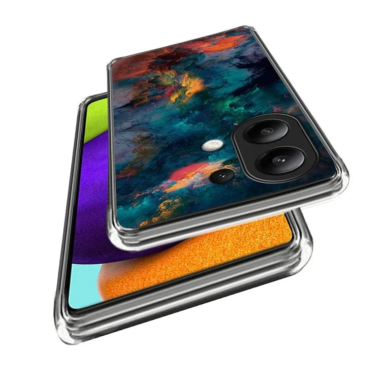 For Xiaomi Redmi Note 13 4G Phone Case Pattern Printed Shock-absorbing TPU Back Cover