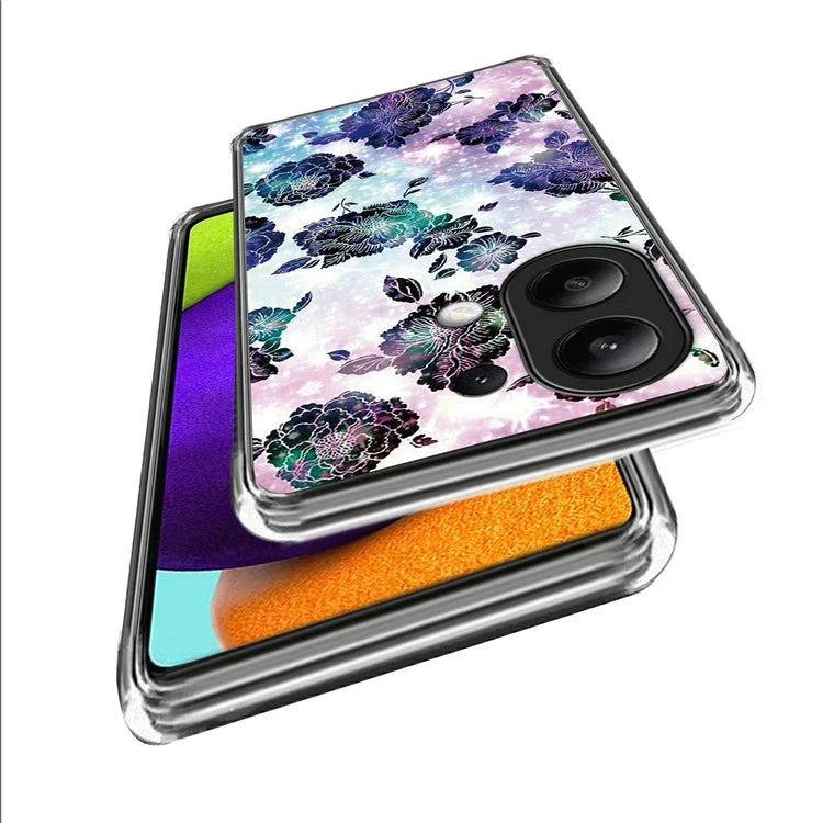 For Xiaomi Redmi Note 13 4G Phone Case Pattern Printed Shock-absorbing TPU Back Cover