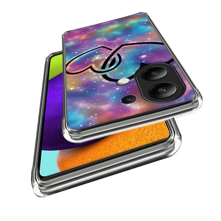 For Xiaomi Redmi Note 13 4G Phone Case Pattern Printed Shock-absorbing TPU Back Cover