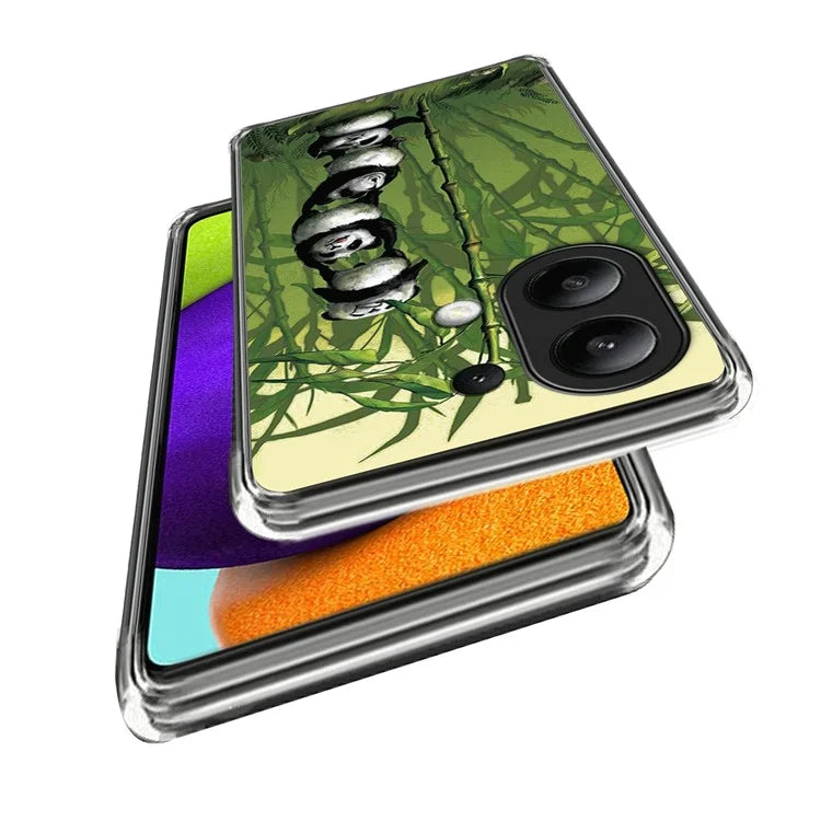 For Xiaomi Redmi Note 13 4G TPU Case IMD Pattern Printing Drop-proof Phone Cover