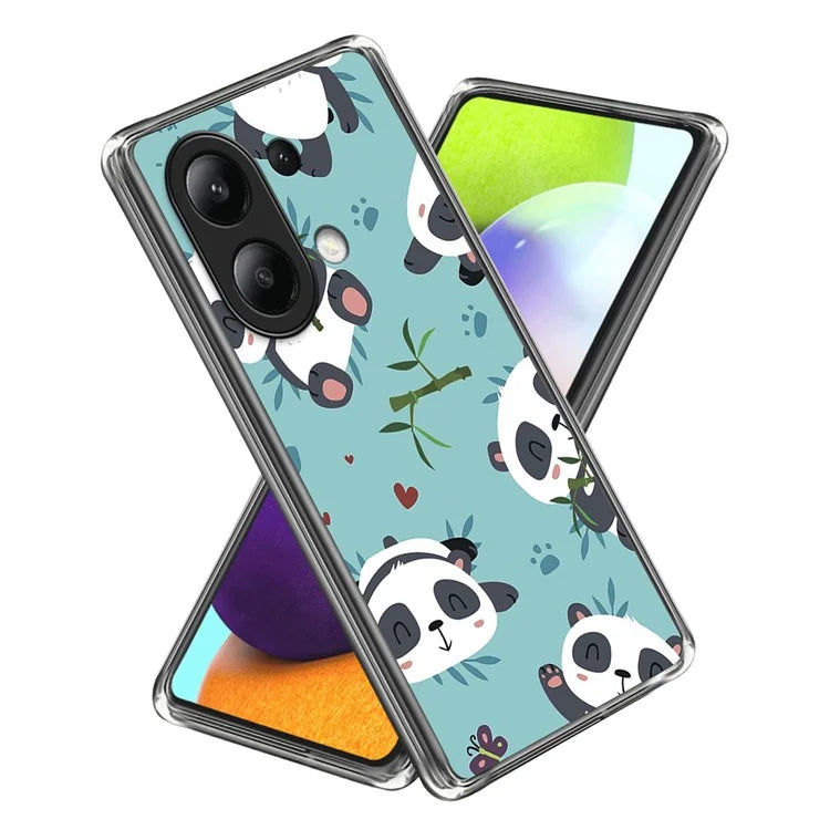 For Xiaomi Redmi Note 13 4G TPU Case IMD Pattern Printing Drop-proof Phone Cover