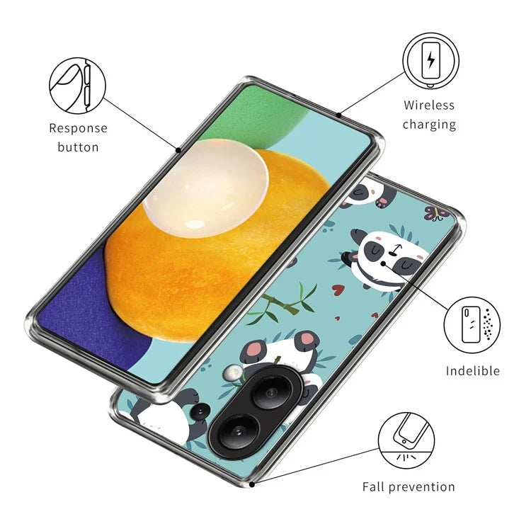For Xiaomi Redmi Note 13 4G TPU Case IMD Pattern Printing Drop-proof Phone Cover
