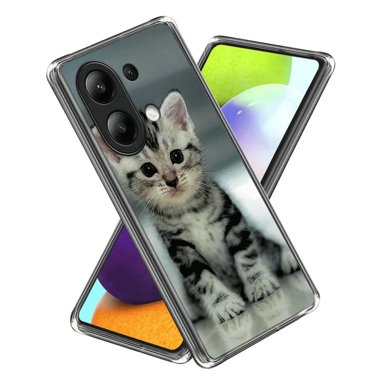For Xiaomi Redmi Note 13 4G TPU Case IMD Pattern Printing Drop-proof Phone Cover