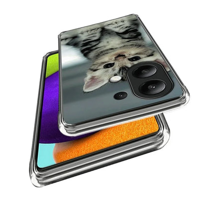 For Xiaomi Redmi Note 13 4G TPU Case IMD Pattern Printing Drop-proof Phone Cover