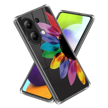 For Xiaomi Redmi Note 13 4G TPU Case IMD Pattern Printing Drop-proof Phone Cover