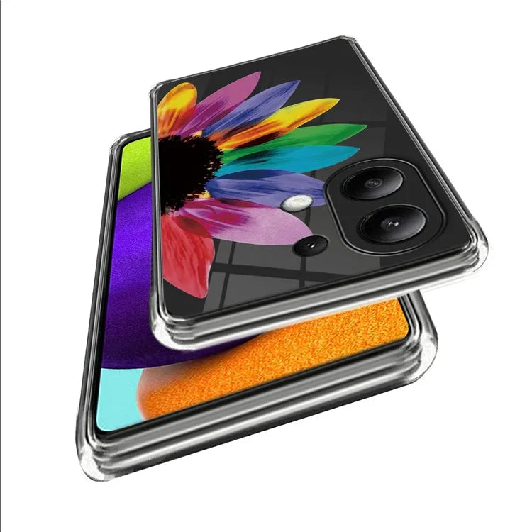 For Xiaomi Redmi Note 13 4G TPU Case IMD Pattern Printing Drop-proof Phone Cover