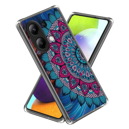 For Xiaomi Redmi Note 13 4G TPU Case IMD Pattern Printing Drop-proof Phone Cover