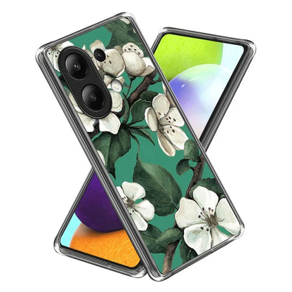 For Xiaomi Redmi Note 13 4G TPU Case IMD Pattern Printing Drop-proof Phone Cover