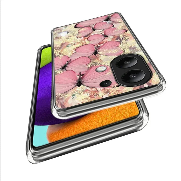 For Xiaomi Redmi Note 13 4G TPU Case IMD Pattern Printing Drop-proof Phone Cover