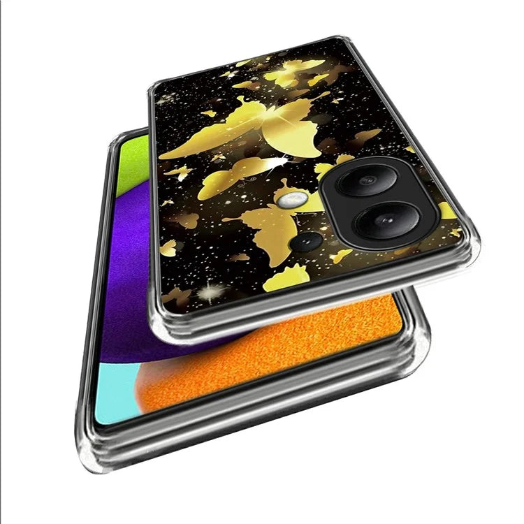 For Xiaomi Redmi Note 13 4G TPU Case IMD Pattern Printing Drop-proof Phone Cover