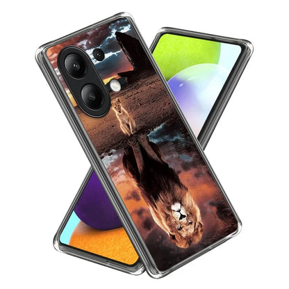 For Xiaomi Redmi Note 13 4G TPU Case IMD Pattern Printing Drop-proof Phone Cover